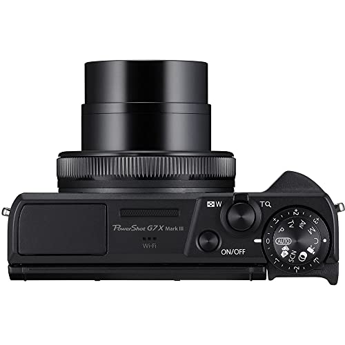 Canon PowerShot G7 X Mark III Digital Camera   20 1MP 1 Inch Sensor  4 2X Optical Zoom  4K UHD Video  Wi Fi & Bluetooth   Vlogging & Travel Camera with Bag and 64GB Card