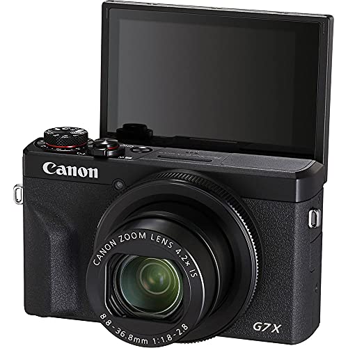 Canon PowerShot G7 X Mark III Digital Camera   20 1MP 1 Inch Sensor  4 2X Optical Zoom  4K UHD Video  Wi Fi & Bluetooth   Vlogging & Travel Camera with Bag and 64GB Card