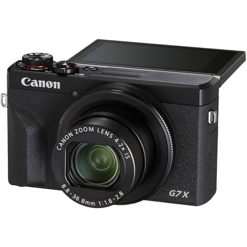 Canon PowerShot G7 X Mark III Digital Camera   20 1MP 1 Inch Sensor  4 2X Optical Zoom  4K UHD Video  Wi Fi & Bluetooth   Vlogging & Travel Camera with Bag and 64GB Card