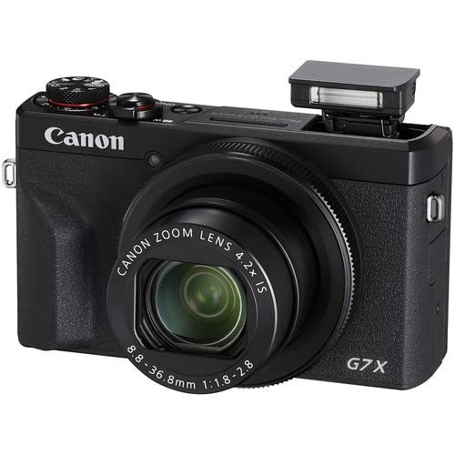 Canon PowerShot G7 X Mark III Digital Camera   20 1MP 1 Inch Sensor  4 2X Optical Zoom  4K UHD Video  Wi Fi & Bluetooth   Vlogging & Travel Camera with Bag and 64GB Card