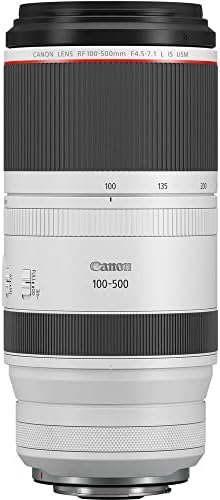 Canon RF100 500mm F4 5 7 1 L is USM Lens  Super Telephoto Zoom Lens  Compatible with EOS R Series Mirrorless Cameras  White