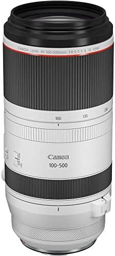 Canon RF100 500mm F4 5 7 1 L is USM Lens  Super Telephoto Zoom Lens  Compatible with EOS R Series Mirrorless Cameras  White