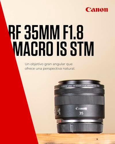 Canon RF 35mm F1 8 is Macro STM Lens   Fast Wide Angle Prime Lens   5 Stop Image stabilisation  1 2 Macro  Compatible with All Canon EOS R Series Cameras
