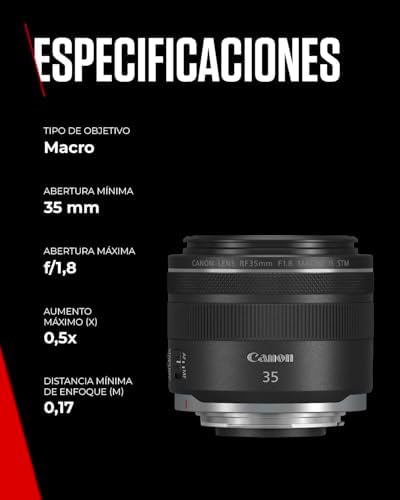 Canon RF 35mm F1 8 is Macro STM Lens   Fast Wide Angle Prime Lens   5 Stop Image stabilisation  1 2 Macro  Compatible with All Canon EOS R Series Cameras