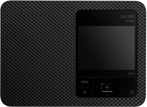 Canon Selphy CP1500 Wireless Compact Photo Printer  Black  Bundle with KP 108IN Color Ink Paper Set  108 Sheets of 4x6 Paper   3 Ink Cartridges    6 Slot Memory Card Holder   More