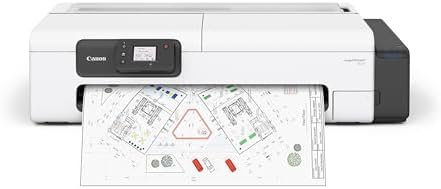 Canon imagePROGRAF TC-21 24" - Impresora de gran formato, Impresora para pósteres y plotters, Alimentador automático de papel en rollo y hoja cortada, Incluye 280 ml de tinta, Blanco