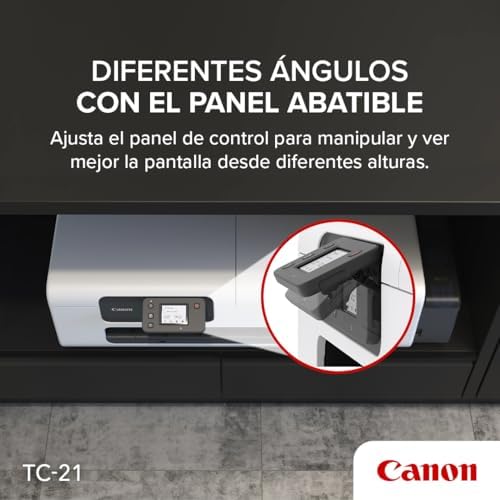 Canon imagePROGRAF TC-21 24" - Impresora de gran formato, Impresora para pósteres y plotters, Alimentador automático de papel en rollo y hoja cortada, Incluye 280 ml de tinta, Blanco