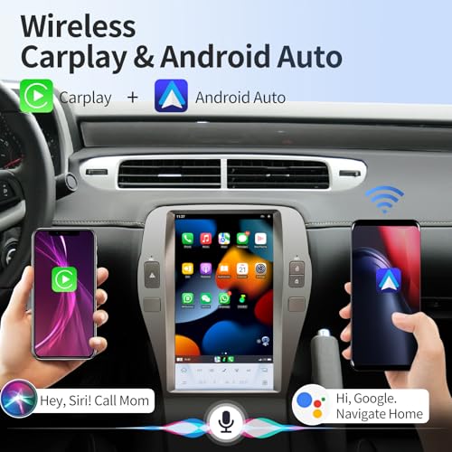 Car Stereo Radio for Chevrolet Camaro 2010 2011 2012 2013 2014 2015 Radio Upgrade 12 1 Inch Touch Screen with Carplay & Android Auto SWC DSP 4G WiFi GPS Navigation in Dash Headunit Multimedia Player