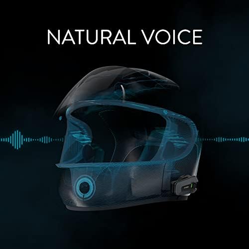 Cardo PACKTALK Edge Motorcycle Bluetooth Communication System Headset Intercom   Single Pack