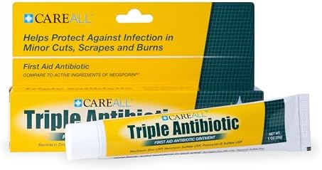 CareAll Triple Antibiotic Ointment 1 0 oz  4 Pack   First Aid Ointment for Minor Scrapes  Cuts  and Burns to Help Prevent Infection  Compare to The Active Ingredients of The Leading Brand