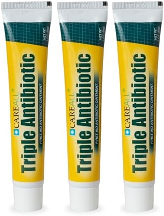 CareAll Triple Antibiotic Ointment 1 0 oz  4 Pack   First Aid Ointment for Minor Scrapes  Cuts  and Burns to Help Prevent Infection  Compare to The Active Ingredients of The Leading Brand