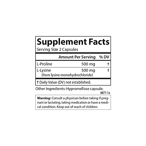 Carlson   Pro Rite  Free Form L Proline & L Lysine  Health  Joint Support & Collagen Formation  90 Capsules