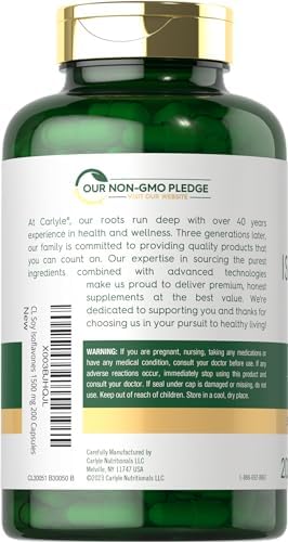 Carlyle Soy Isoflavones for Women and Men   200 Capsules   Non GMO  Gluten Free Extract Supplement