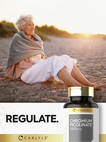 Carlyle Ultra Chromium Picolinate 1000mcg   360 Tablets   Vegetarian  Non GMO  Gluten Free