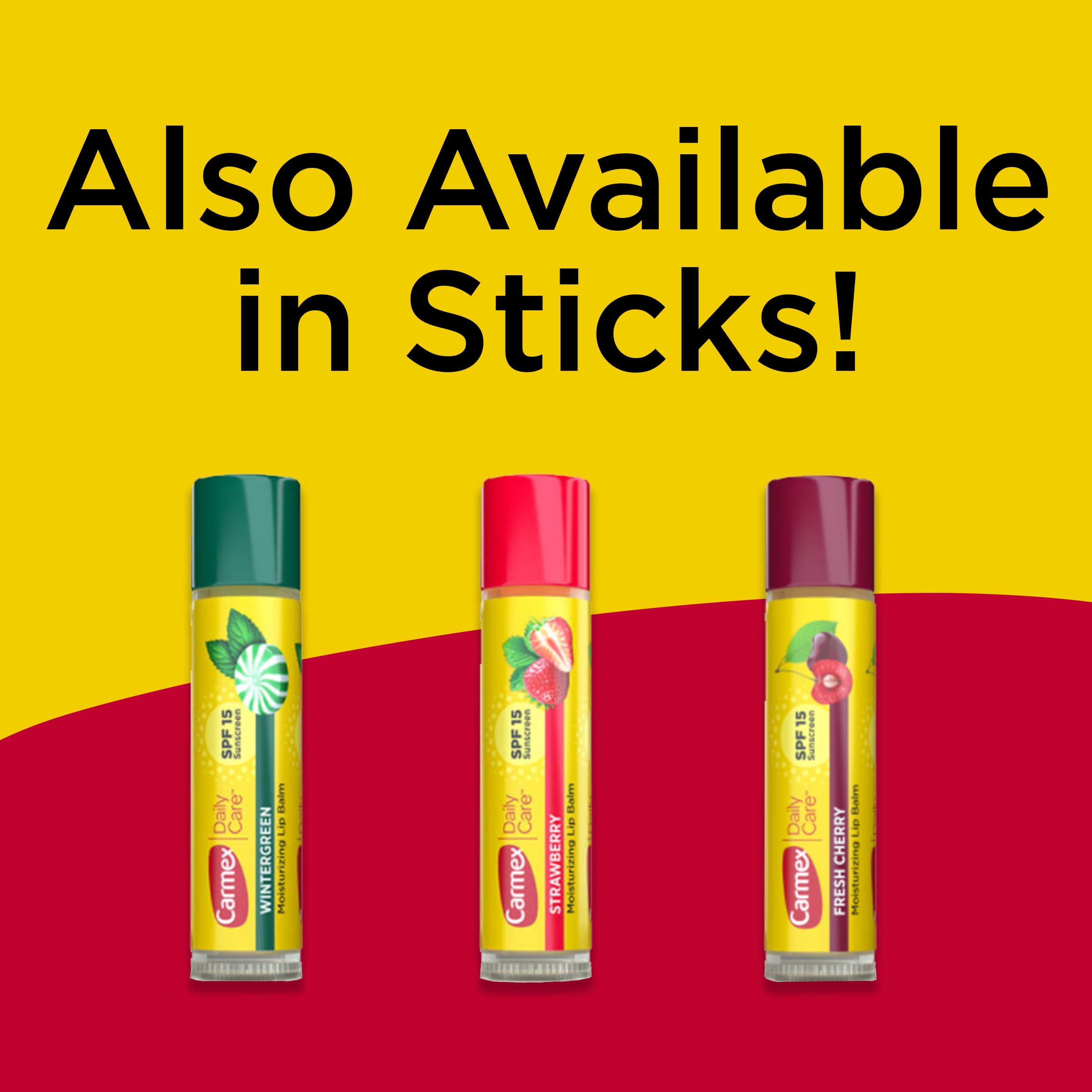 Carmex Daily Care Moisturizing Lip Balm Tubes  SPF 15  Multi Flavor Lip Balm  3 Count  1 Pack of 3