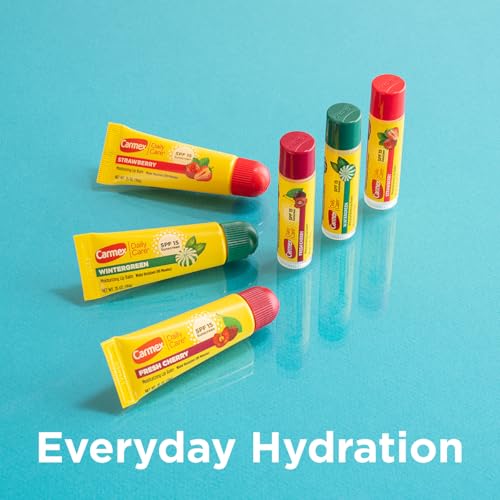 Carmex Daily Care Moisturizing Lip Balm Pack  SPF 15  Multi Flavor Lip Care Variety Pack Bag  9 Count  3 Tubes  6 Sticks