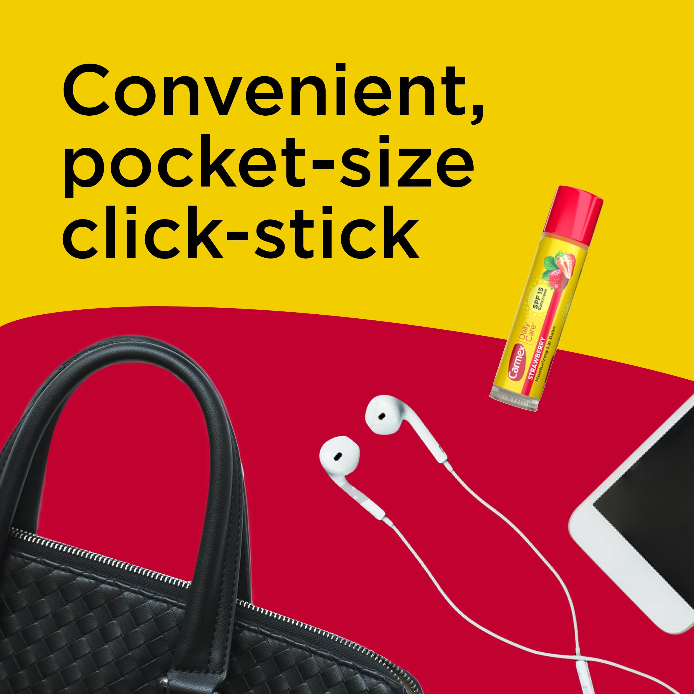 Carmex Daily Care Moisturizing Lip Balm Sticks  SPF 15  Multi Flavor Lip Balm  3 Count  1 Pack of 3