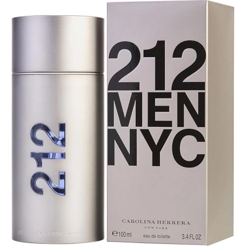 Carolina Herrera 212 Men EDT Spray   Timeless Sandalwood Scent with Fresh  Energetic Green and Sensual Peppery Spice Notes  3 4 oz