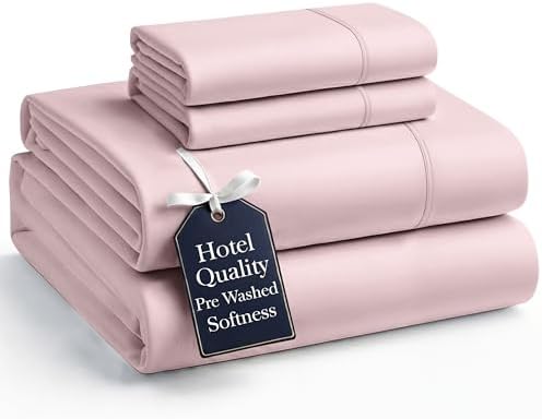 Casa Platino Bedding Sheets and Pillowcases  Pre Washed Ultra Soft & Breathable Full Bed Sheets Set  Hydro Brushed Microfiber Cooling Full Size Sheet Set  Deep Pockets   Sepia Rose