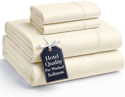 Casa Platino Bedding Sheets and Pillowcases  Pre Washed Ultra Soft & Breathable Full Bed Sheets Set  Hydro Brushed Microfiber Cooling Full Size Sheet Set  Deep Pockets   Sepia Rose