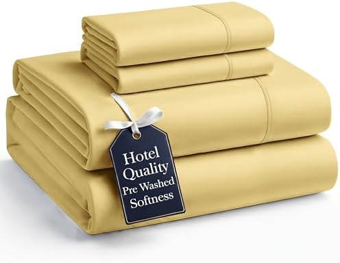 Casa Platino Bedding Sheets and Pillowcases  Pre Washed Ultra Soft & Breathable Full Bed Sheets Set  Hydro Brushed Microfiber Cooling Full Size Sheet Set  Deep Pockets   Sepia Rose