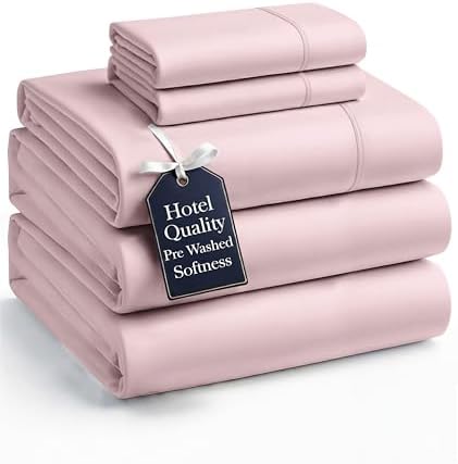 Casa Platino Bedding Sheets and Pillowcases  Pre Washed Ultra Soft & Breathable Full Bed Sheets Set  Hydro Brushed Microfiber Cooling Full Size Sheet Set  Deep Pockets   Sepia Rose