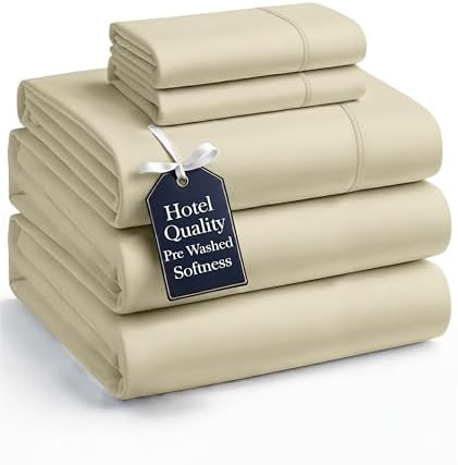 Casa Platino Bedding Sheets and Pillowcases  Pre Washed Ultra Soft & Breathable Full Bed Sheets Set  Hydro Brushed Microfiber Cooling Full Size Sheet Set  Deep Pockets   Sepia Rose