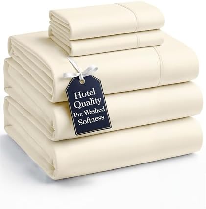 Casa Platino Bedding Sheets and Pillowcases  Pre Washed Ultra Soft & Breathable Full Bed Sheets Set  Hydro Brushed Microfiber Cooling Full Size Sheet Set  Deep Pockets   Sepia Rose