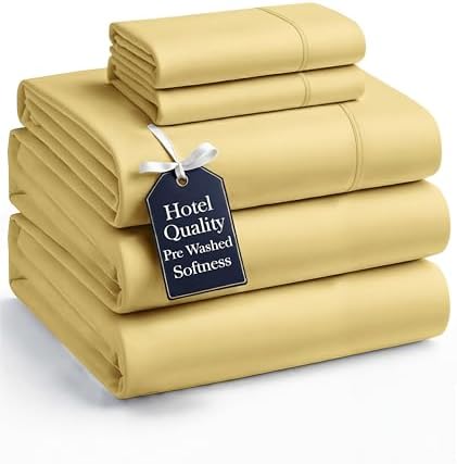 Casa Platino Bedding Sheets and Pillowcases  Pre Washed Ultra Soft & Breathable Full Bed Sheets Set  Hydro Brushed Microfiber Cooling Full Size Sheet Set  Deep Pockets   Sepia Rose
