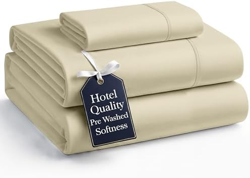 Casa Platino Bedding Sheets and Pillowcases  Pre Washed Ultra Soft & Breathable Full Bed Sheets Set  Hydro Brushed Microfiber Cooling Full Size Sheet Set  Deep Pockets   Sepia Rose