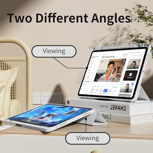 Funda para iPad Pro de 11 pulgadas 2022/20221/2020 (4ª/3ª/2ª) con soporte para lápices, carga de Apple Pencil 2 y apagado automático/encendido | Funda protectora de TPU suave | Funda trasera a
