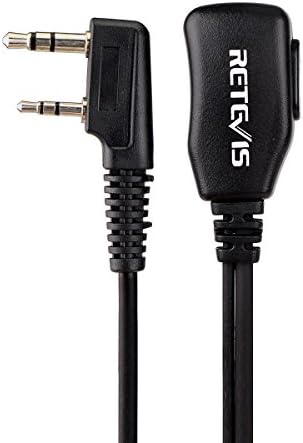 Case of 10  Retevis Walkie Talkies Earpiece with Mic 2 Pin Acoustic Tube Headset  for RT22 RT21 RT68 H777  Compatible with Pxton Baofeng BF 888S BF T26 Kenwood walkie talkie  Two Way Radio Earpiece