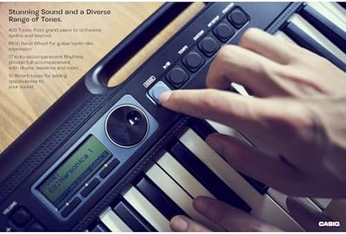 Casio Casiotone CT S300   Portable Keyboard   Touch Sensitive   400 Tones  77 Rhythms & Pitch Bend   Ideal for Music Creation Anytime  Anywhere