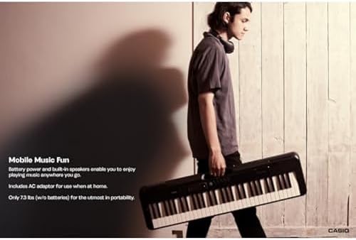Casio Casiotone CT S300   Portable Keyboard   Touch Sensitive   400 Tones  77 Rhythms & Pitch Bend   Ideal for Music Creation Anytime  Anywhere