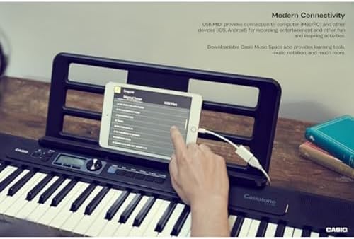 Casio Casiotone CT S300   Portable Keyboard   Touch Sensitive   400 Tones  77 Rhythms & Pitch Bend   Ideal for Music Creation Anytime  Anywhere