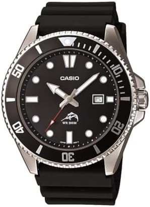 Casio MDV106 Series   Unisex Analog Watch   200M WR   Stainless Steel Case   Resin Band   2 Hand Analog  HR  Min  SEC    Date Display   Screw Down Crown/Screw Down Caseback   3 Year Battery