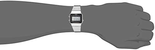 Casio Mens A700W 1ACF Classic Digital Display Quartz Silver Watch