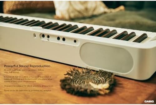 Casio Privia PX S1100   88 Key Touch Responsive Weighted Digital Piano   Ultra Portable   Superior Sound   German Grand Tone  Bluetooth  Casio Music Space App   Gloss White Finish