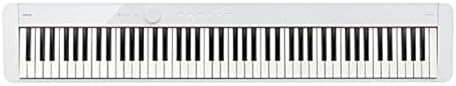 Casio Privia PX S1100   88 Key Touch Responsive Weighted Digital Piano   Ultra Portable   Superior Sound   German Grand Tone  Bluetooth  Casio Music Space App   Gloss White Finish