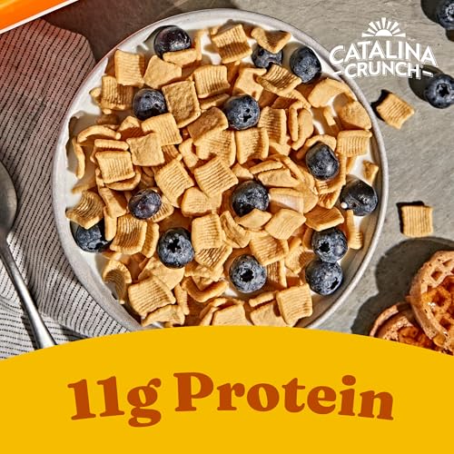 Catalina Crunch Protein Cereal   Sugar Free Breakfast Cereal with 11g of Protein   Gluten Free  Keto Friendly   Variety Pack 6 Flavors  Pack of 6    Packaging May Vary