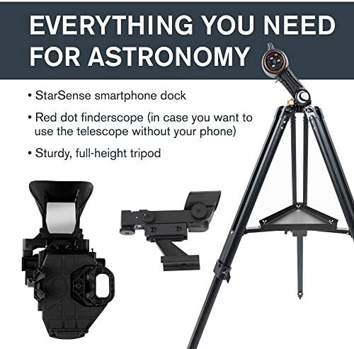 Celestron StarSense Explorer DX 130AZ App Enabled Telescope   130mm Newtonian Reflector with Smartphone Dock & StarSense App   iPhone & Android Compatible   Easy to Use for Beginners