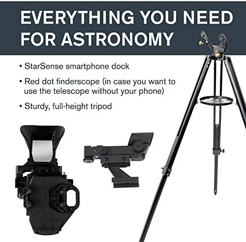 Celestron StarSense Explorer LT 114AZ App Enabled Telescope   114mm Newtonian Reflector with Smartphone Dock & StarSense App   iPhone & Android Compatible   Easy to Use for Beginners