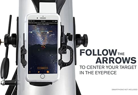Celestron StarSense Explorer LT 114AZ App Enabled Telescope   114mm Newtonian Reflector with Smartphone Dock & StarSense App   iPhone & Android Compatible   Easy to Use for Beginners