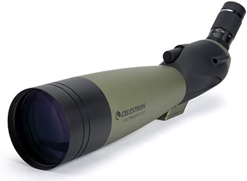 Celestron   Ultima 100 Angled Spotting Scope   22 66x Zoom Eyepiece   Multi Coated Optics for Bird Watching  Wildlife  Scenery and Hunting   Waterproof & Fogproof  Includes Soft Carrying Case