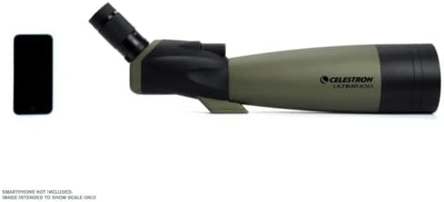Celestron   Ultima 100 Angled Spotting Scope   22 66x Zoom Eyepiece   Multi Coated Optics for Bird Watching  Wildlife  Scenery and Hunting   Waterproof & Fogproof  Includes Soft Carrying Case