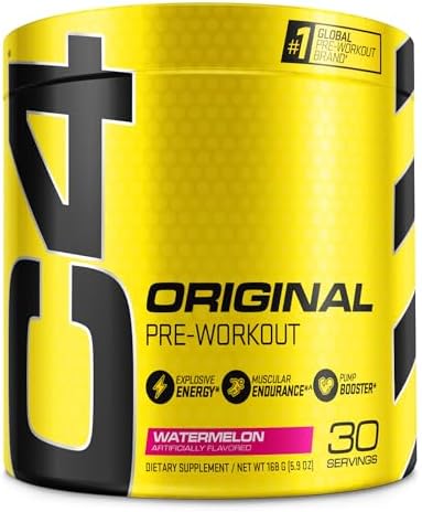 Cellucor C4 Original Pre Workout Powder ICY Blue Razz   Vitamin C for Immune Support   Sugar Free Preworkout Energy for Men & Women   150mg Caffeine Plus Beta Alanine Plus Creatine   60 Servings