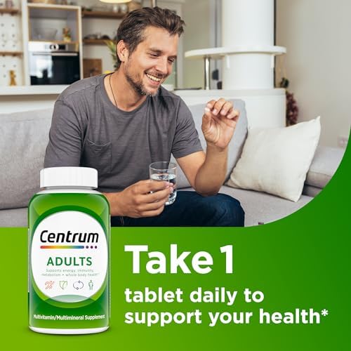 Centrum Adult Multivitamin/Multimineral Supplement with Antioxidants  Zinc  Vitamin D3 and B Vitamins  Gluten Free  Non GMO Ingredients   200 Count