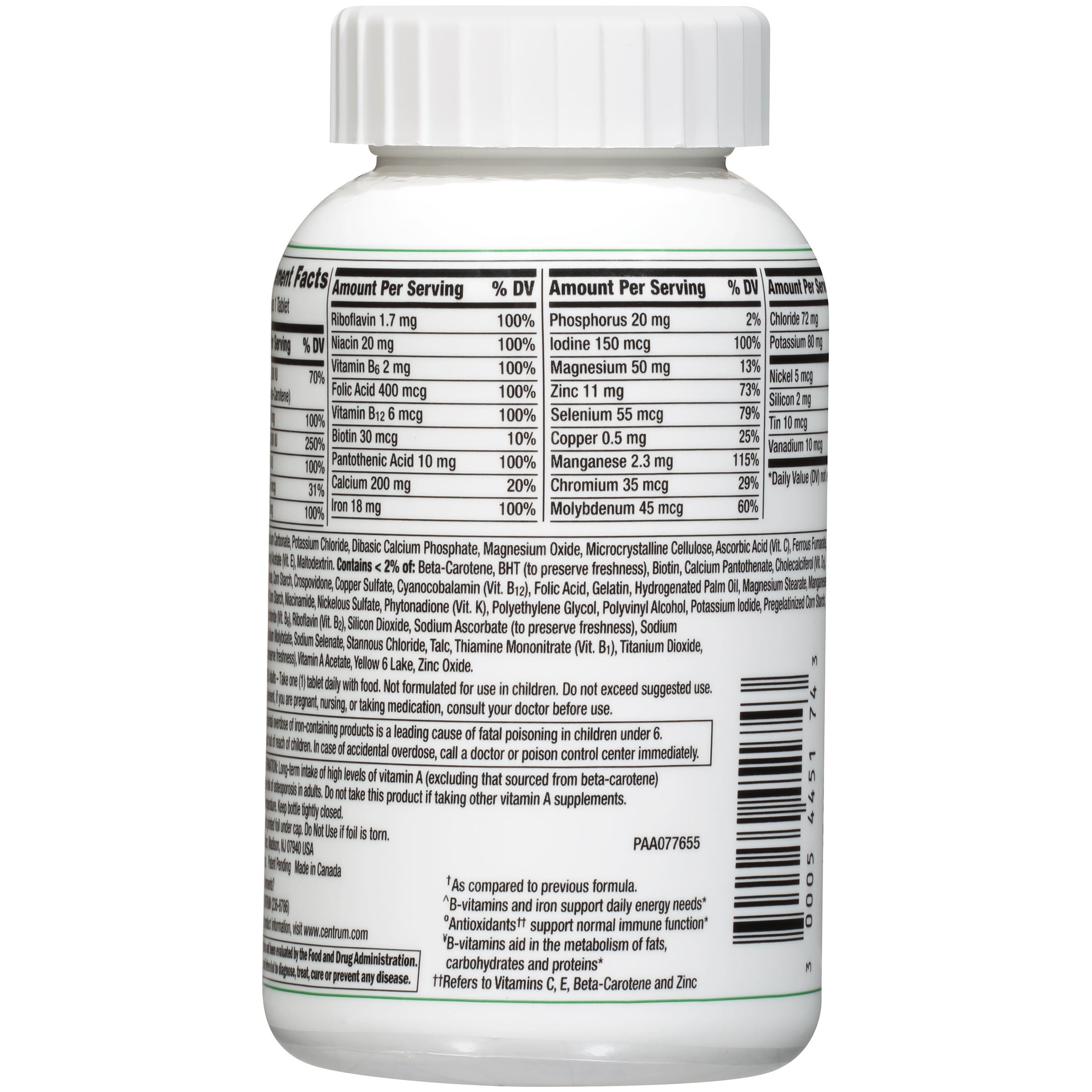 Centrum Adults Multivitamin with Vitamin B & D3  Tablets  200 Count