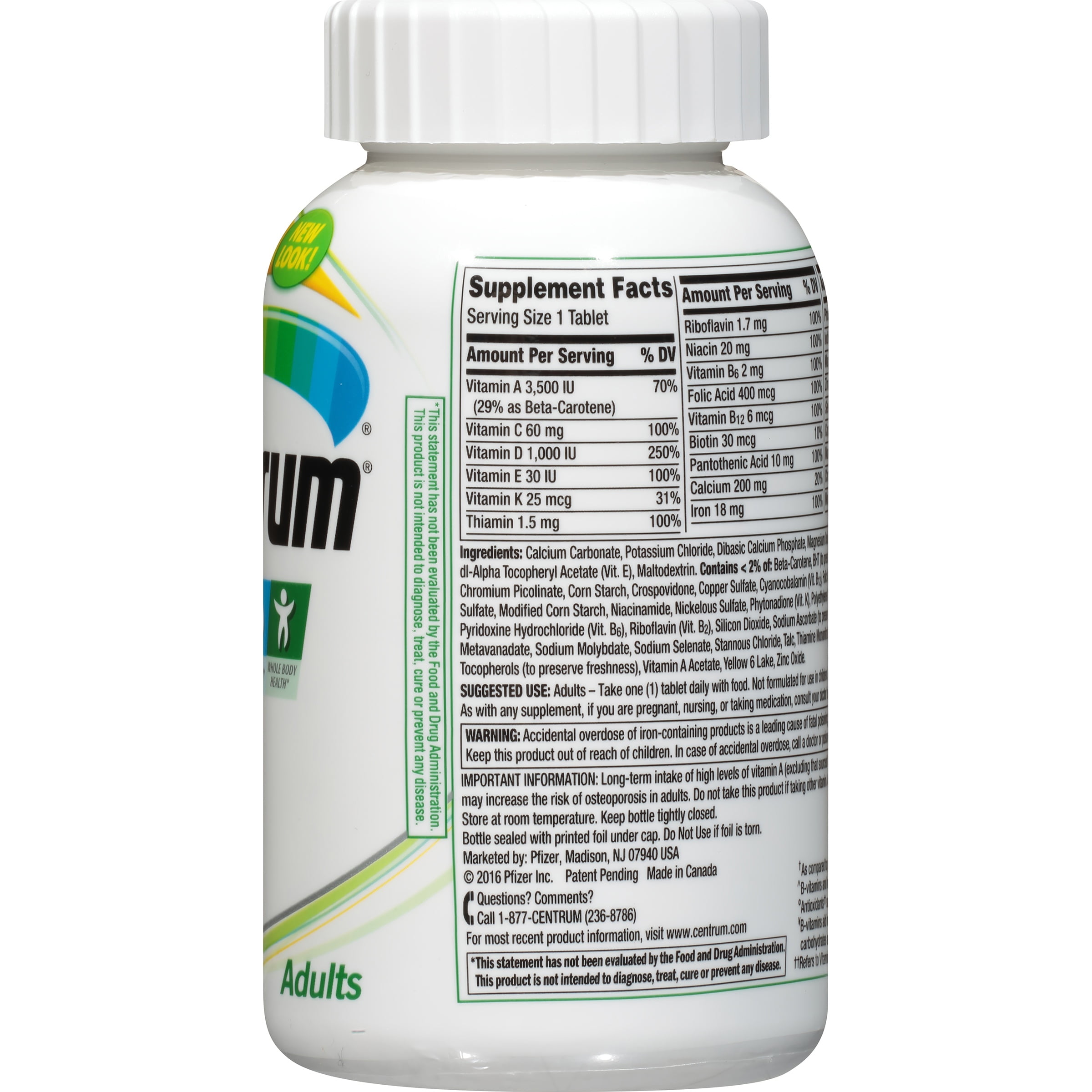 Centrum Adults Multivitamin with Vitamin B & D3  Tablets  200 Count