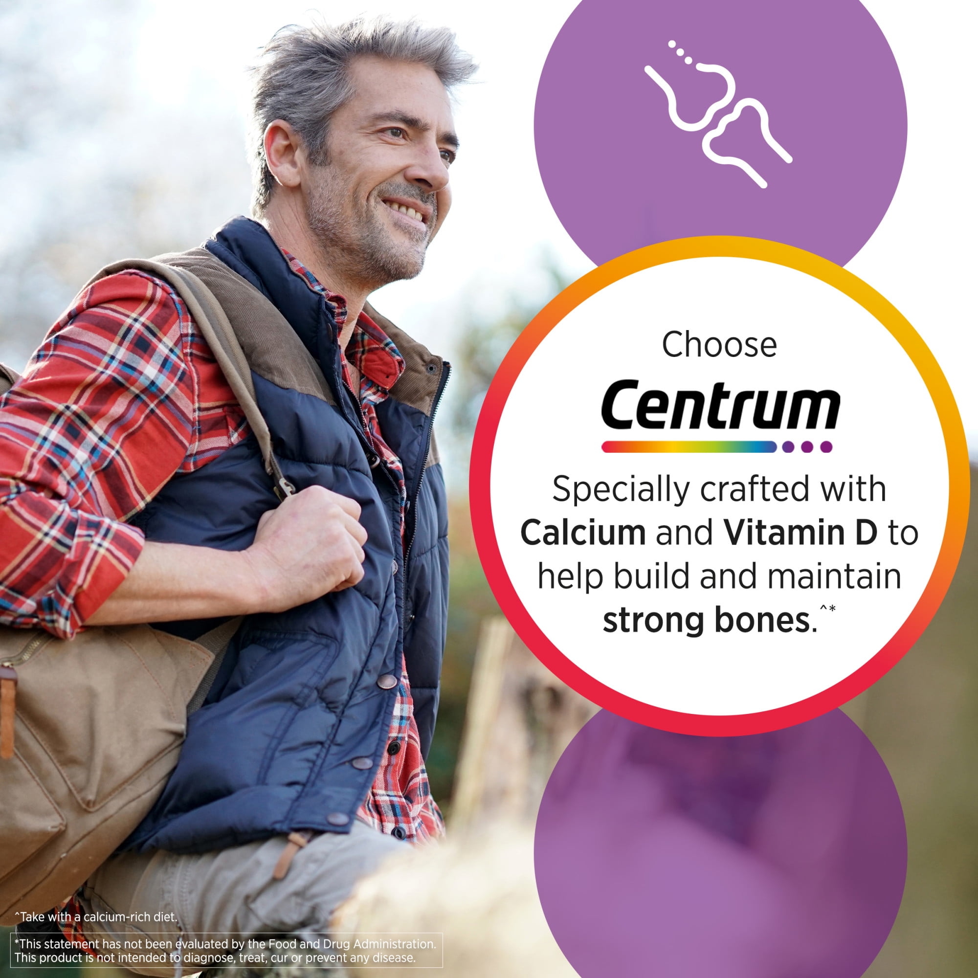 Centrum Men Multivitamin With Vitamins B  C  D3 & E  100 Count